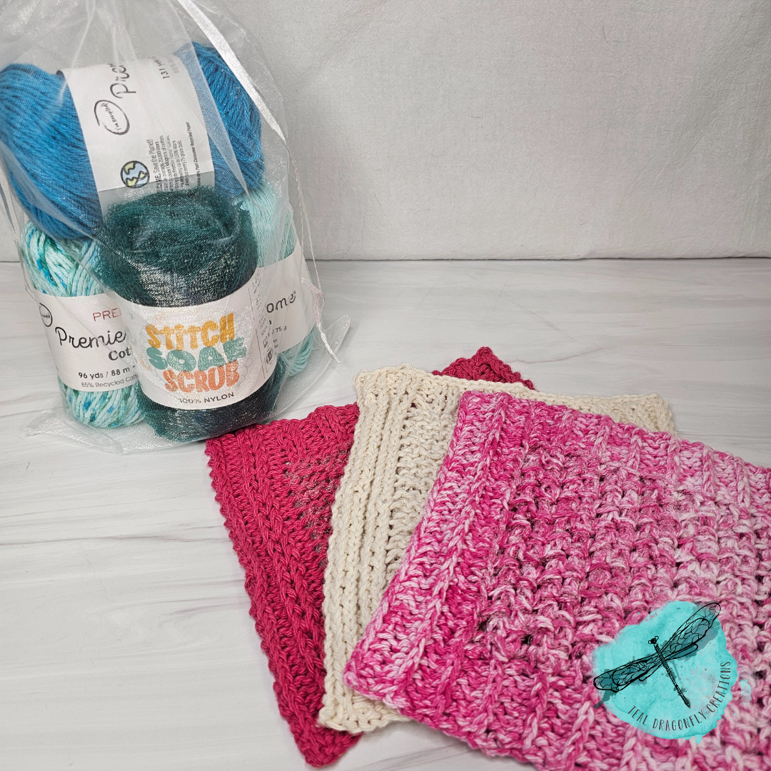 Scrub-a-Dub Bubbly Scrubby Dishcloth - Knit & Crochet Pattern
