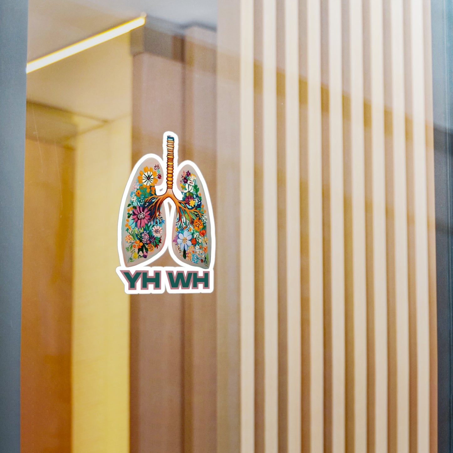 Sticker - YH WH - Yah Wah - Floral Lungs