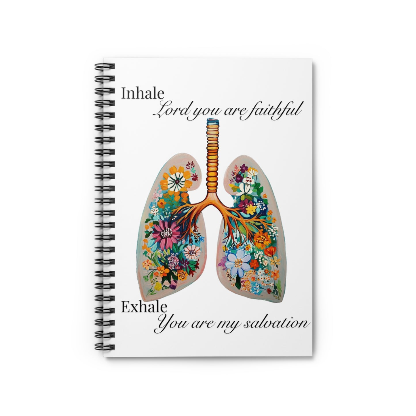 Notebook - Breath Prayer - Faithful - Salvation - Yah Wah - Floral Lungs