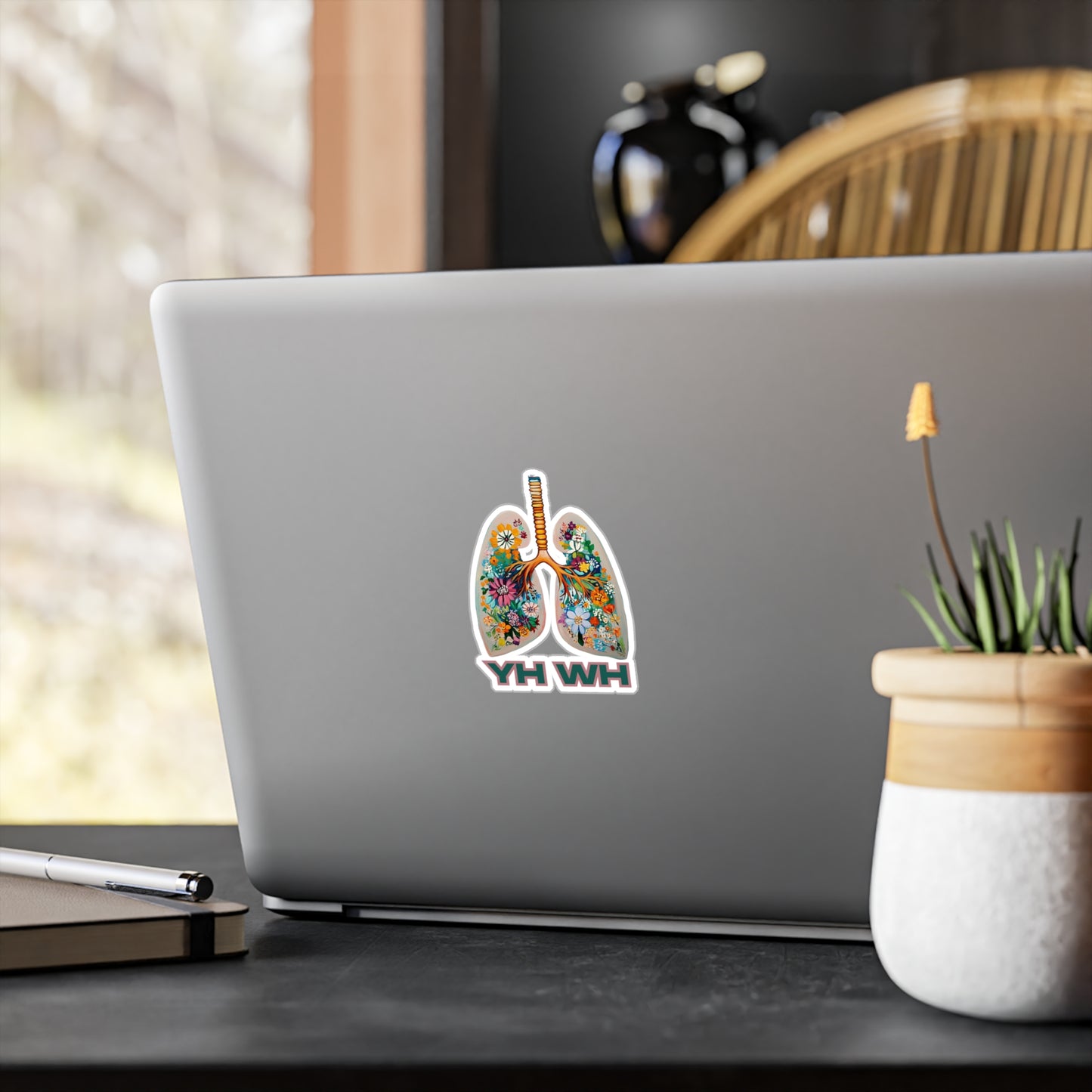 Sticker - YH WH - Yah Wah - Floral Lungs