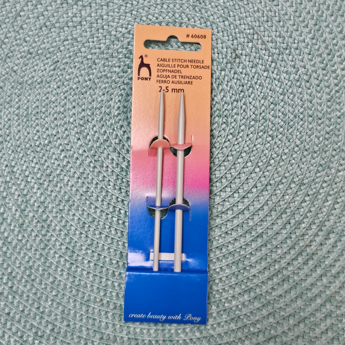 Straight Aluminum Cable Stitch Needles - Small