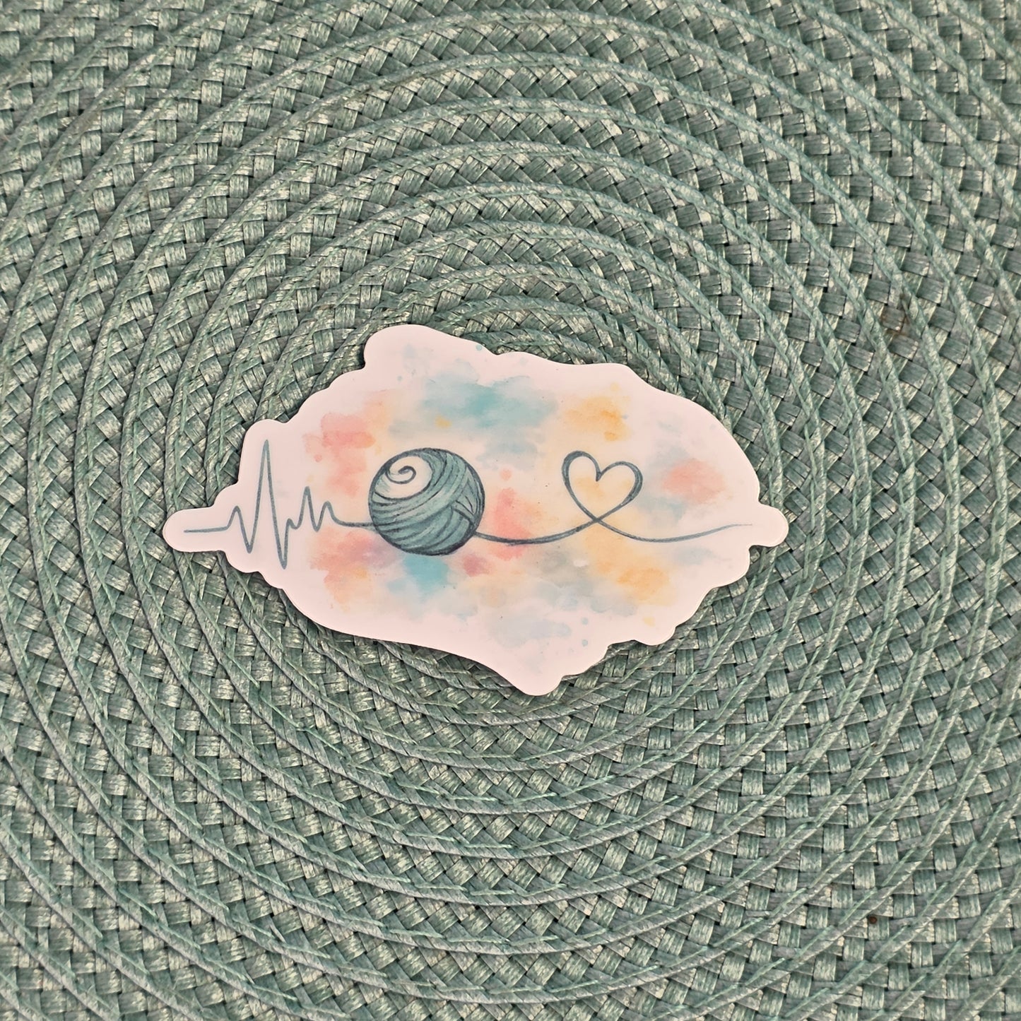 Sticker - For the Love of Yarn - Heartbeat