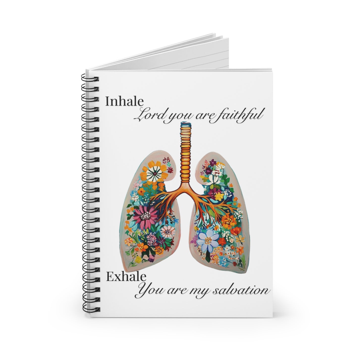 Notebook - Breath Prayer - Faithful - Salvation - Yah Wah - Floral Lungs