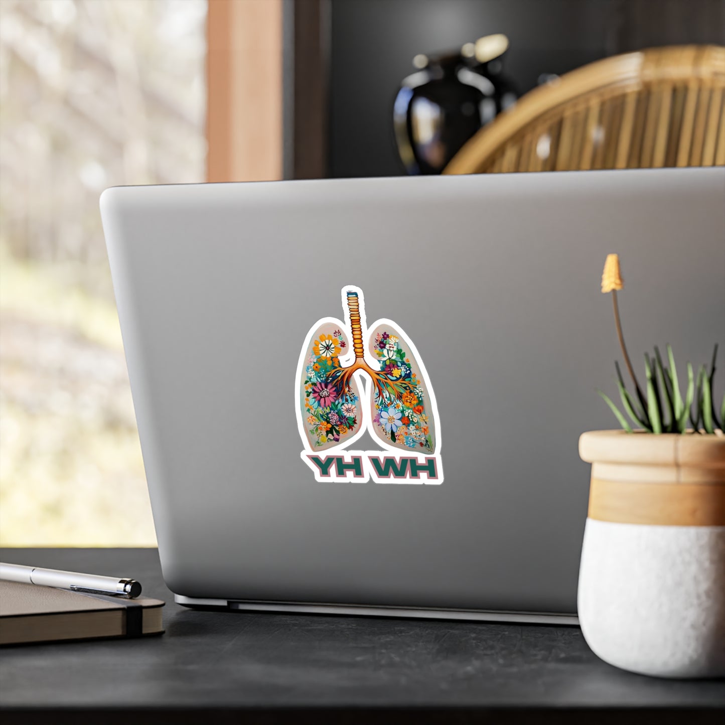 Sticker - YH WH - Yah Wah - Floral Lungs