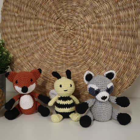 Hoooked Amigurumi DIY Kit W/Eco Barbante Yarn - Forest Friends