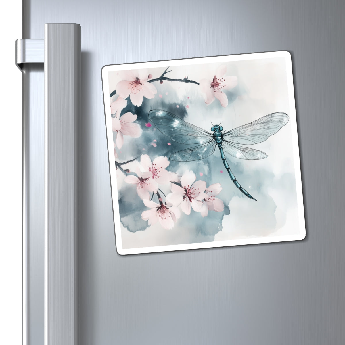 Magnet - Dragonfly Cherry Blossoms