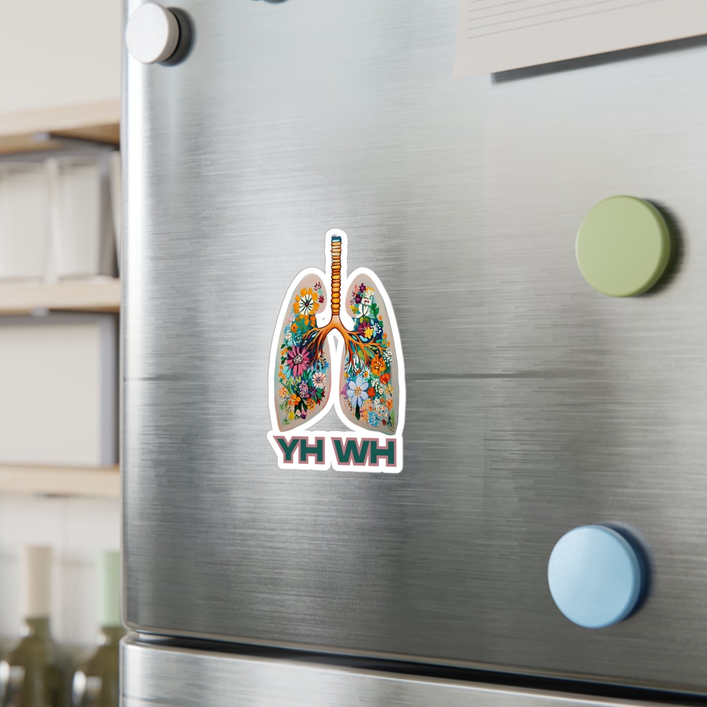 Sticker - YH WH - Yah Wah - Floral Lungs