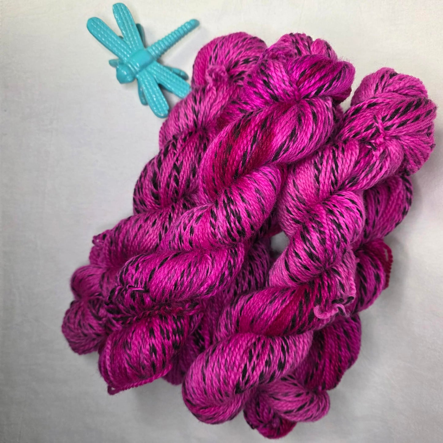 Hand-Dyed Worsted Weight "Dragonfly Wing" Zebra Wool Yarn - Soul Sisters Fibers