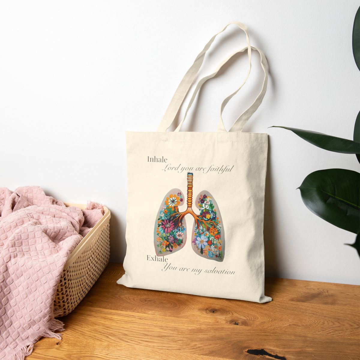 Tote - Breath Prayer - Faithful - Salvation - Yah Wah - Floral Lungs