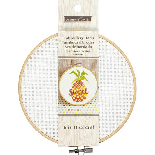 Dimensions Embroidery Hoop W/Aida 6"