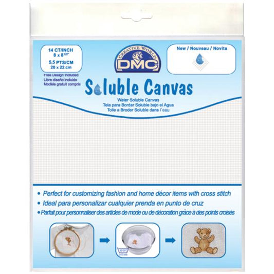 DMC Soluble Canvas 14 Count 8"X8.5"