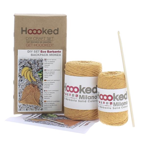 Hoooked Everyday Essentials Drawstring Bag Kit W/Eco Barbante Yarn