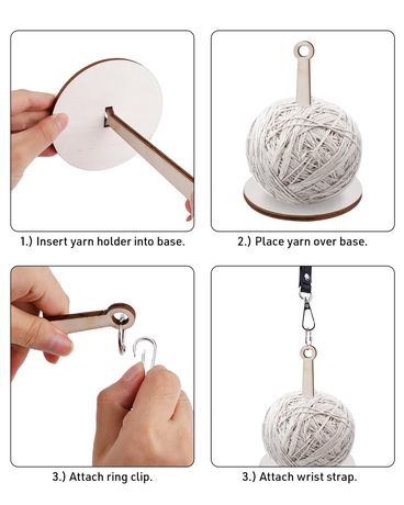 Hemptique Wrist Yarn Holder - Abstract Heart