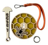 Hemptique Wrist Yarn Holder - Honey Bee