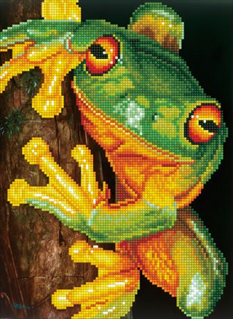 Diamond Dotz Diamond Art Kit 16.5"X12.6" - Green Tree Frog