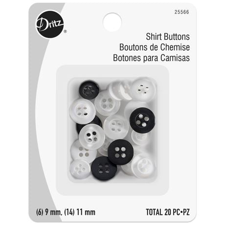 Dritz Shirt Buttons 20/Pkg