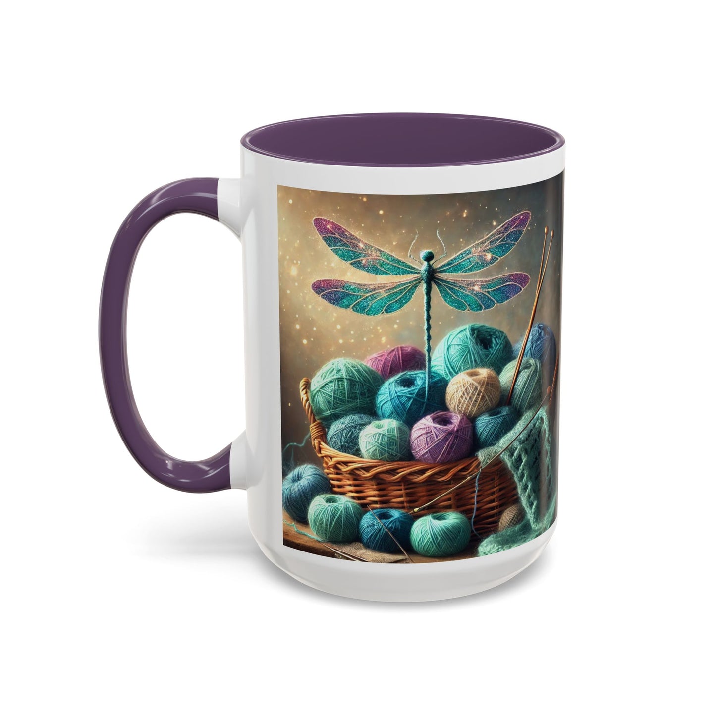 Mug - Dragonfly and Basket of Yarn