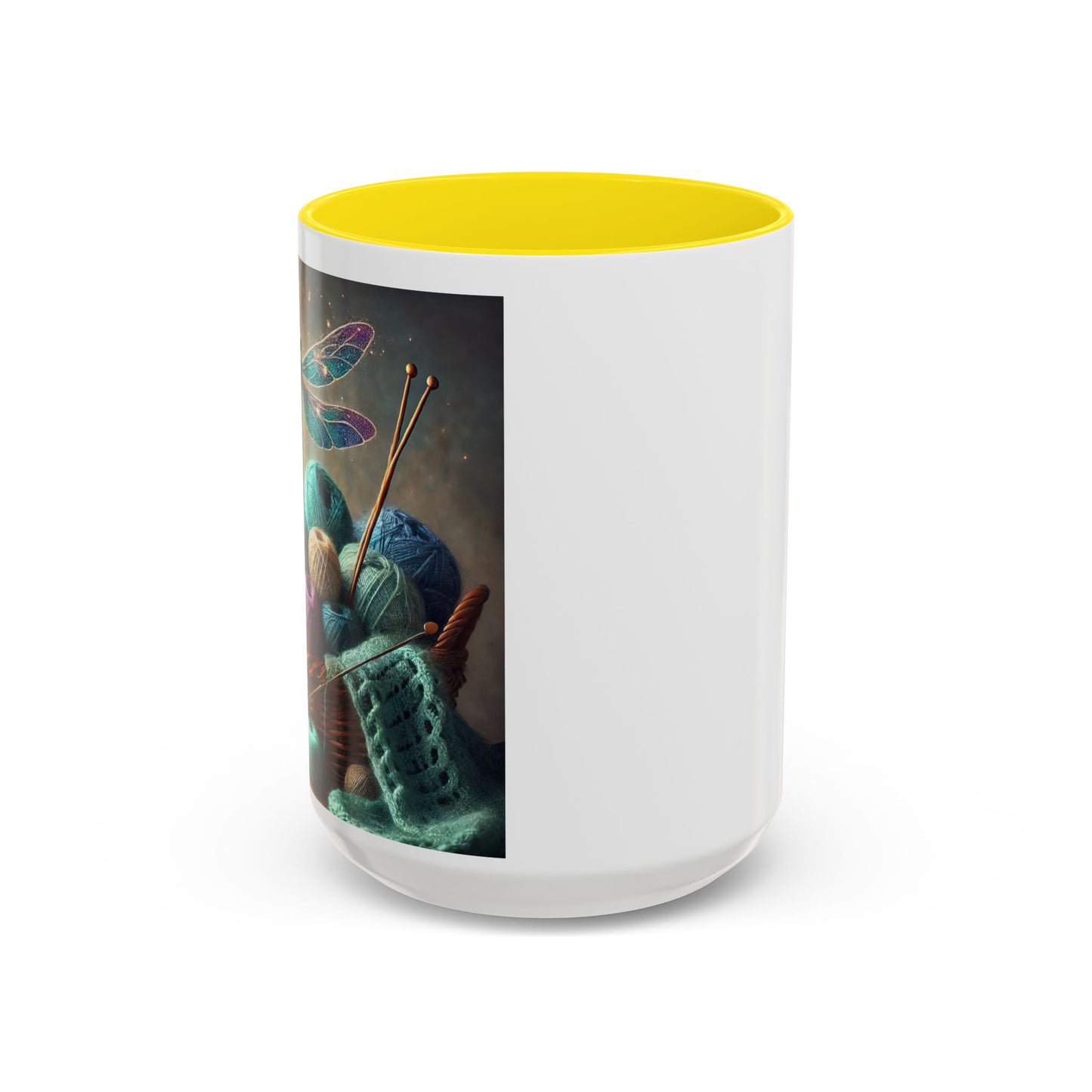 Mug - Dragonfly and Basket of Yarn