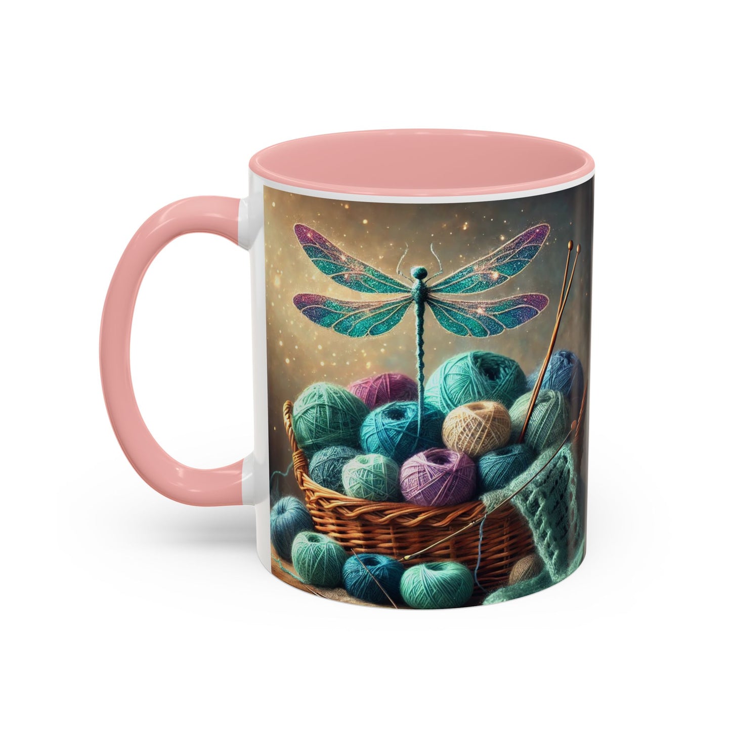 Mug - Dragonfly and Basket of Yarn