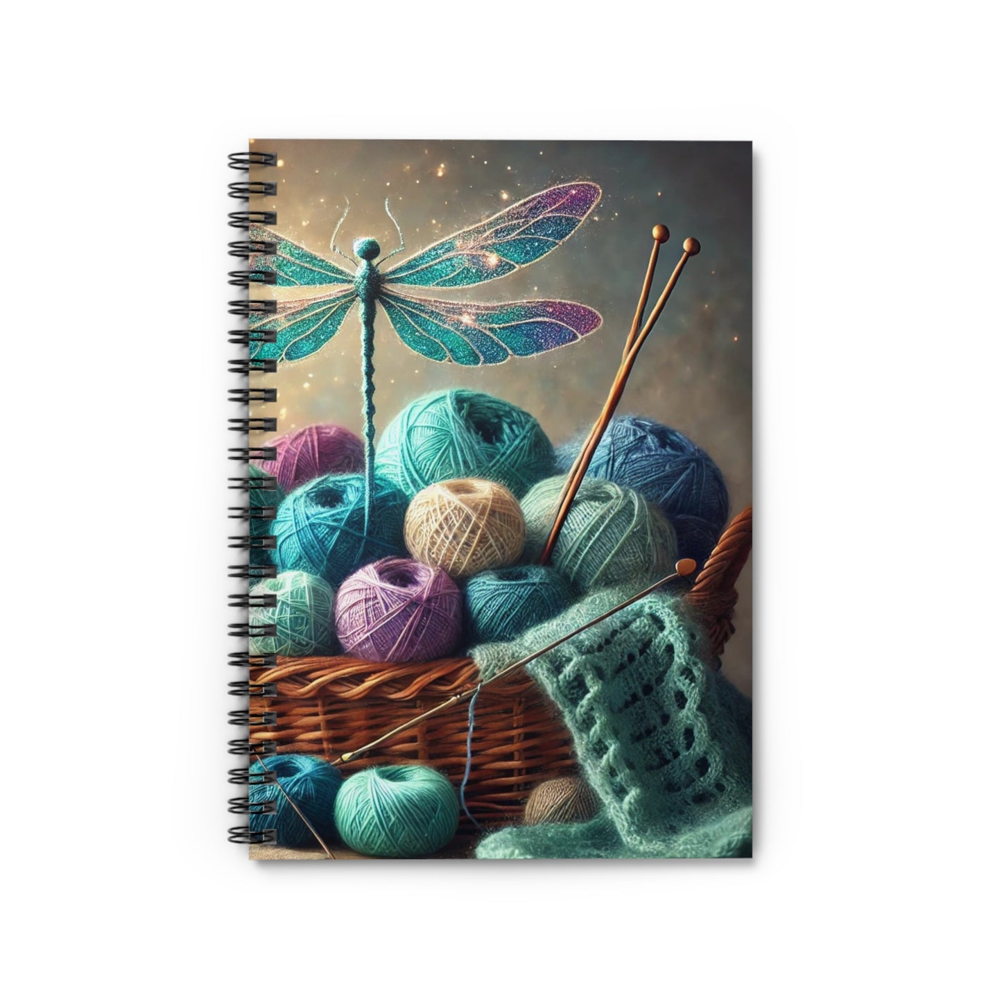 Notebook - Dragonfly and Basket of Yarn