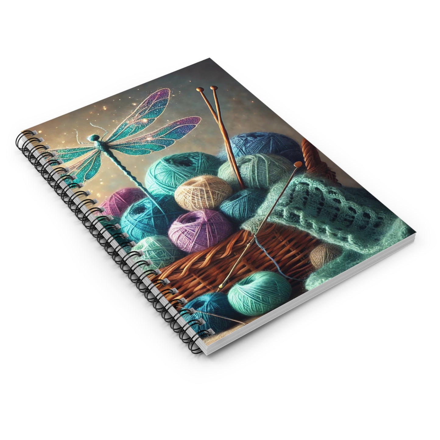 Notebook - Dragonfly and Basket of Yarn