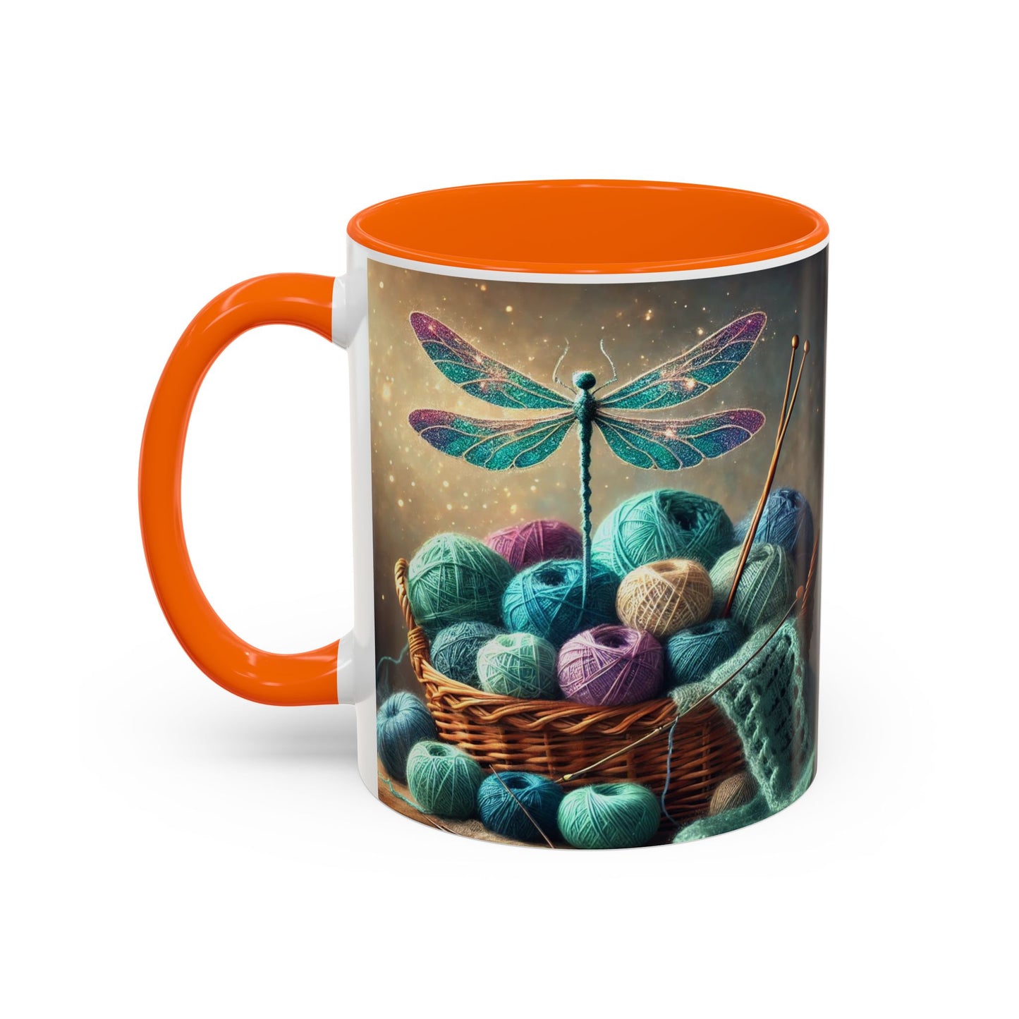 Mug - Dragonfly and Basket of Yarn