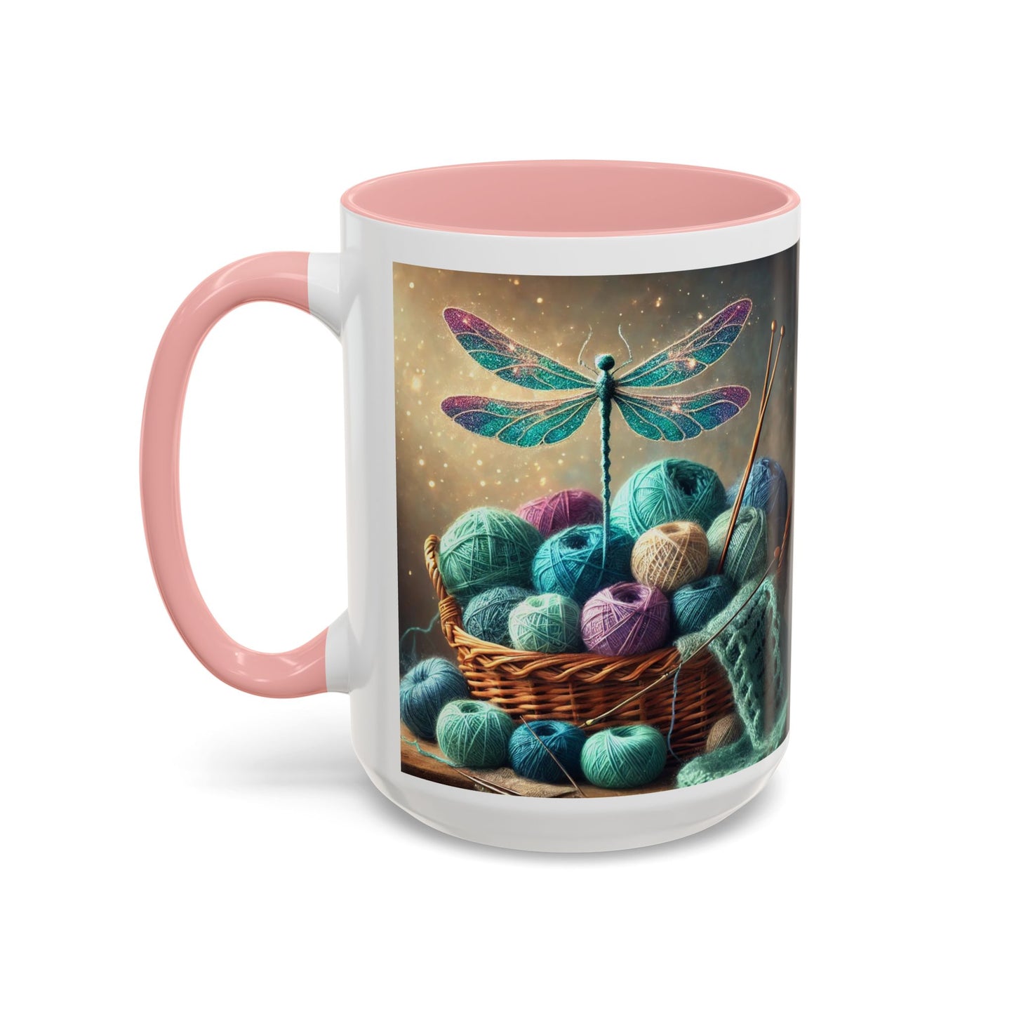 Mug - Dragonfly and Basket of Yarn