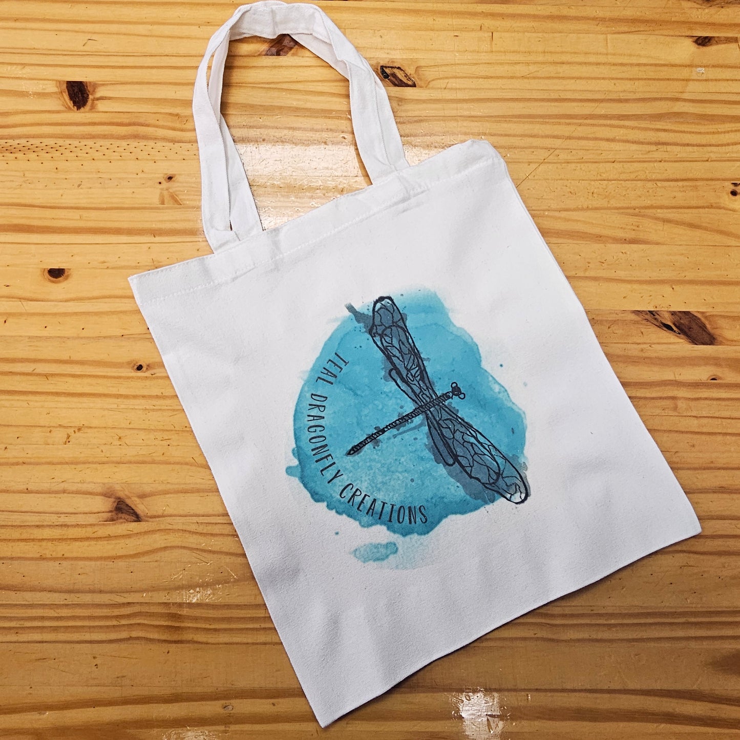 Teal Dragonfly Creations Logo Tote Bag