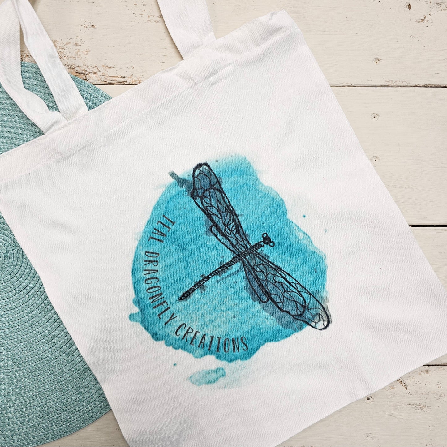 Teal Dragonfly Creations Logo Tote Bag