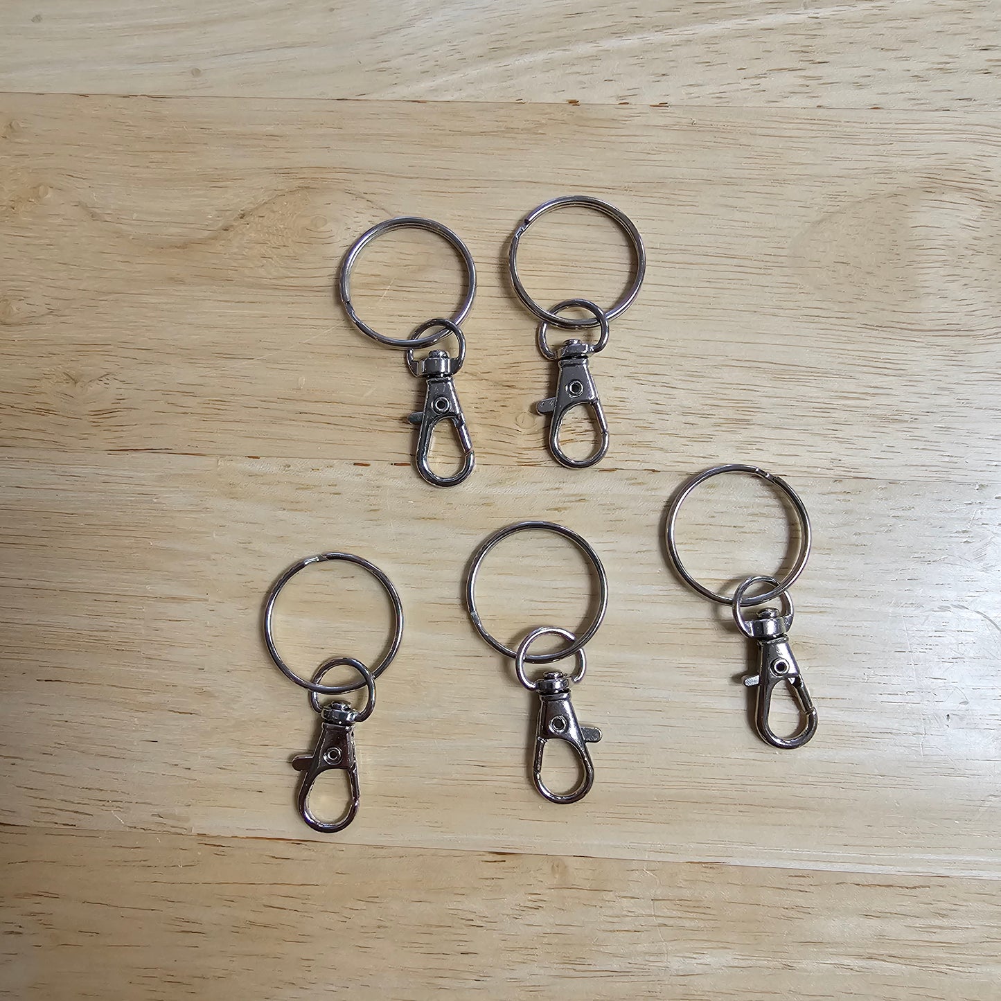 Metal Swivel Snap Hooks and Key Rings - 5 Pack