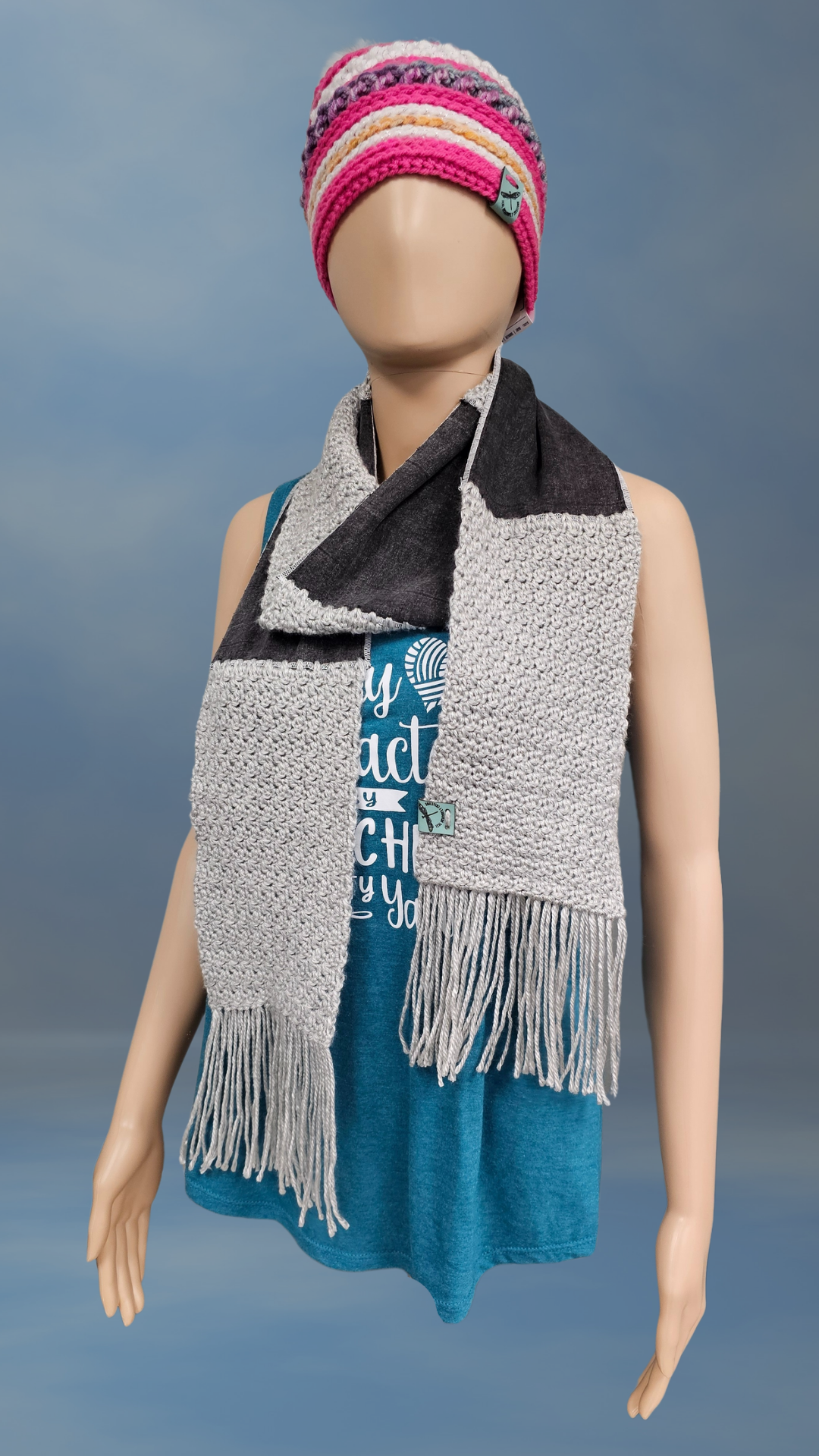 Denim & Crochet Scarf