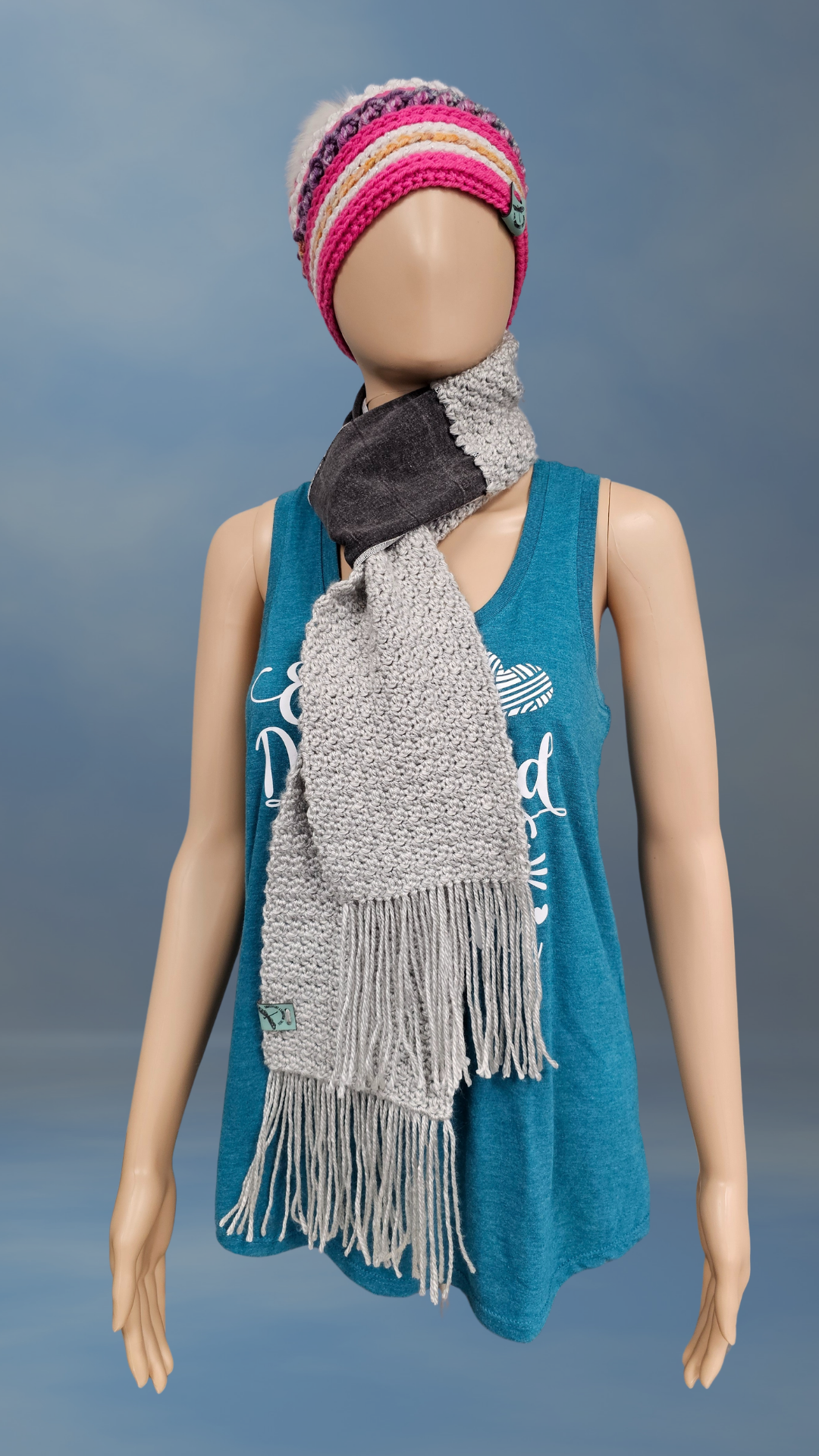 Denim & Crochet Scarf