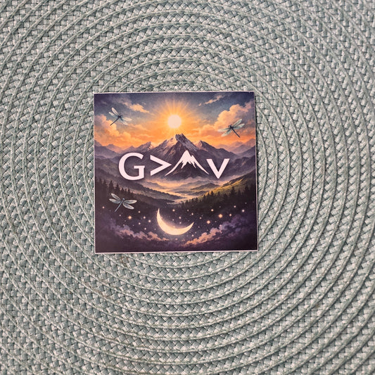 Sticker - G>∧∨ - God is Greater Than the Highs and Lows