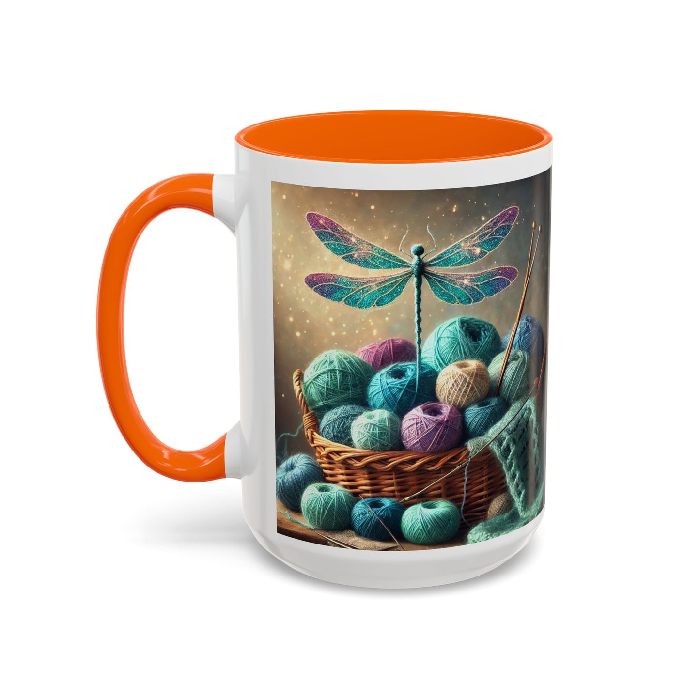 Mug - Dragonfly and Basket of Yarn