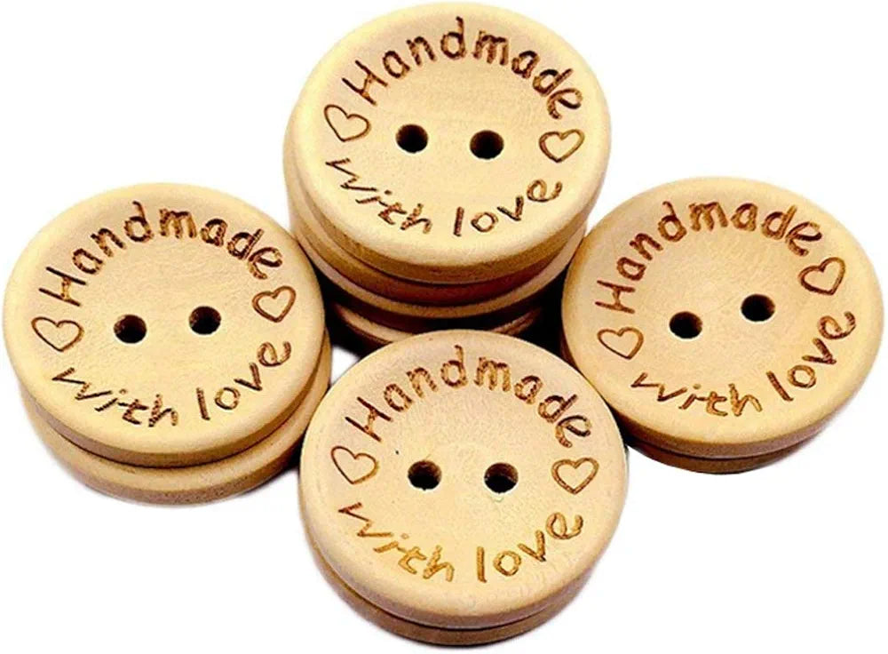 Handmade With Love Buttons