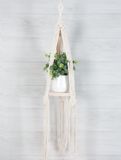 Solid Oak Macrame Hanging Shelf Bohemian Round Decorative Wall Hanging Kit