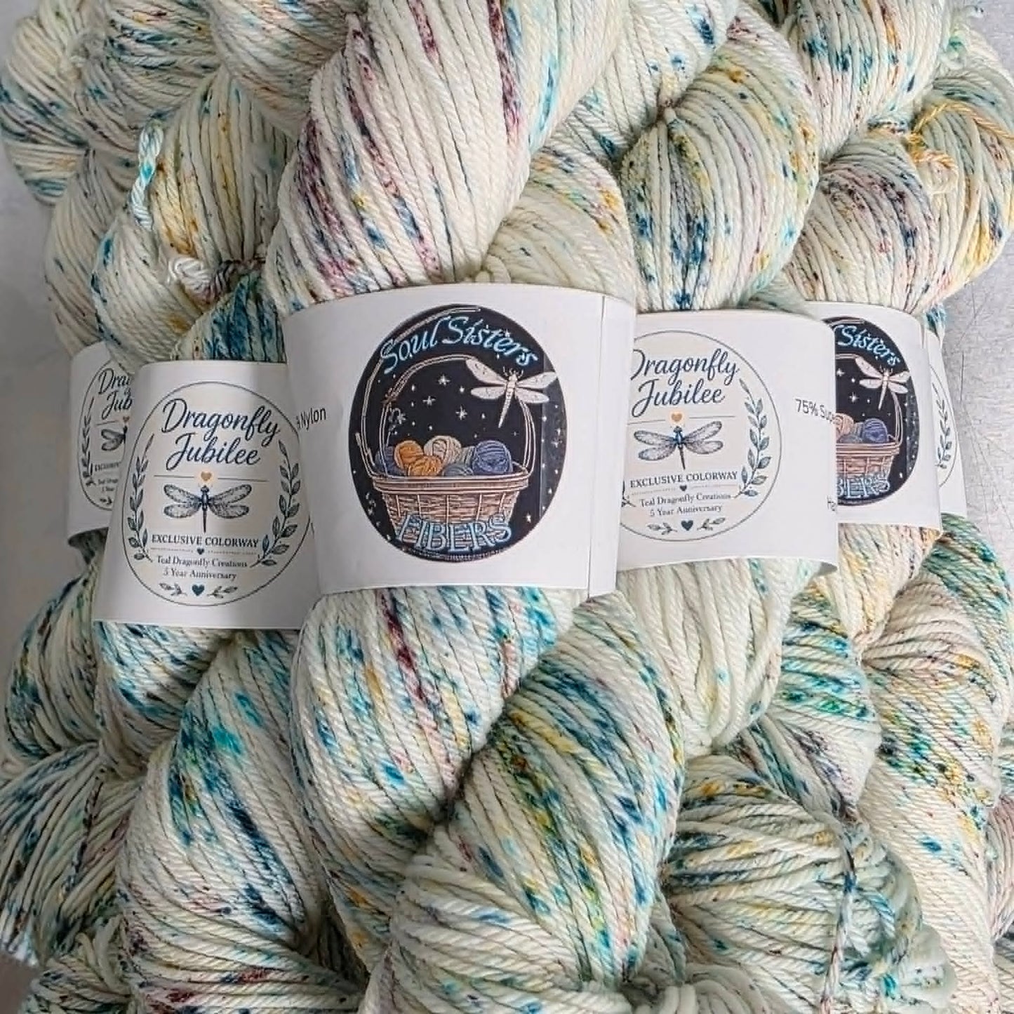 Hand-Dyed DK - Dragonfly Jubilee 5 Year Anniversary Exclusive - Soul Sisters Fibers