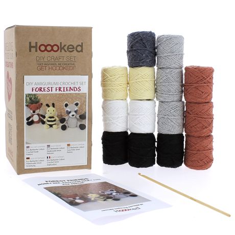 Hoooked Amigurumi DIY Kit W/Eco Barbante Yarn - Forest Friends