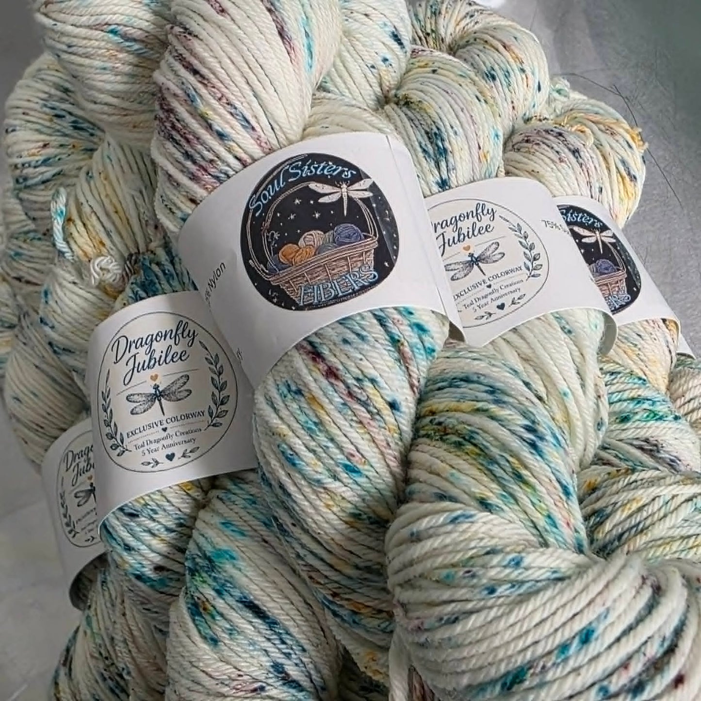 Hand-Dyed DK - Dragonfly Jubilee 5 Year Anniversary Exclusive - Soul Sisters Fibers