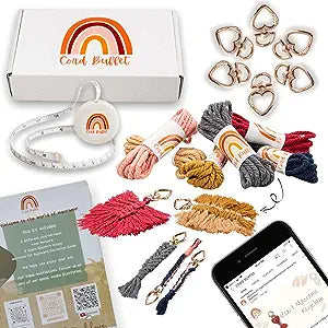 Macrame Keychain Kit For Beginners