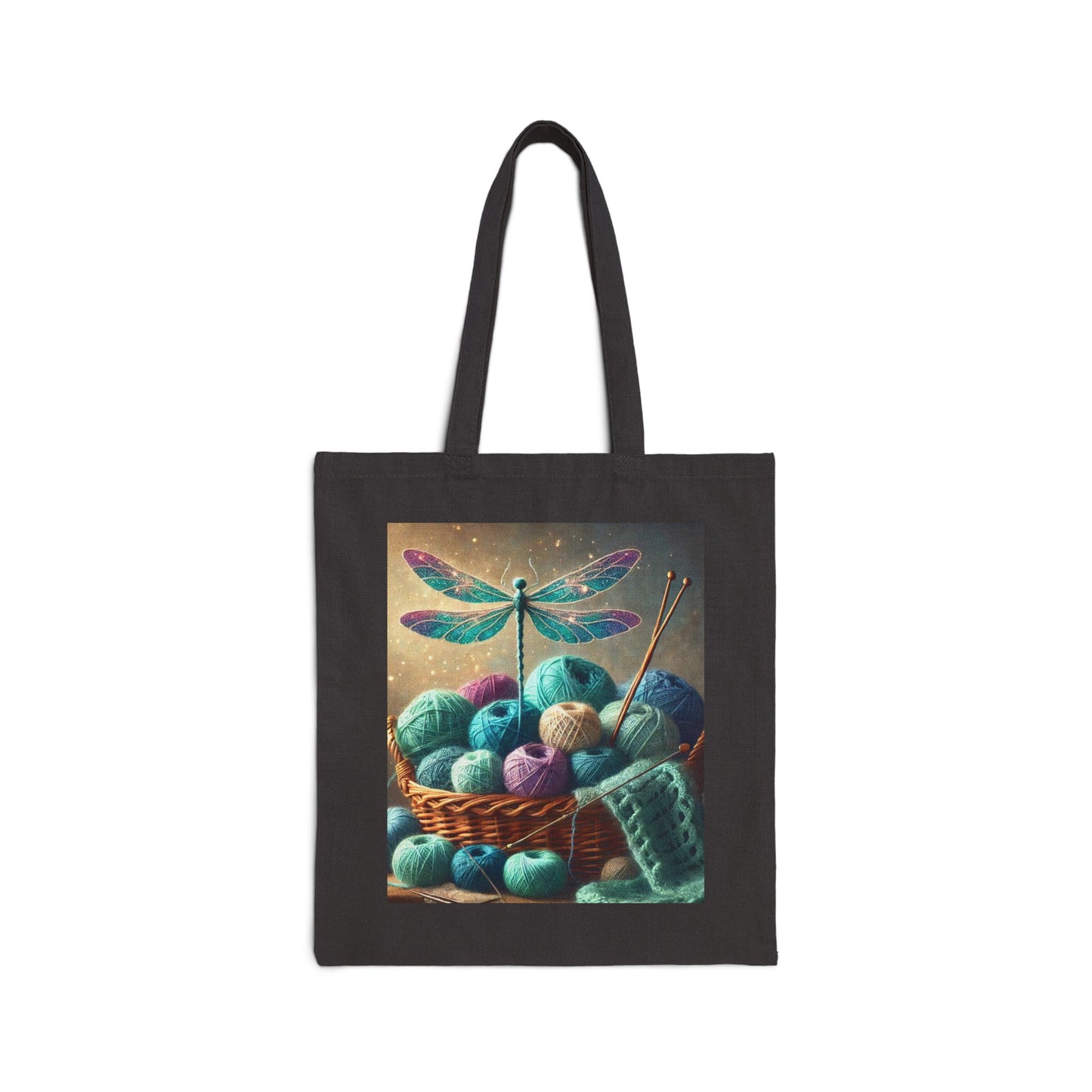 Tote - Dragonfly and Basket of Yarn