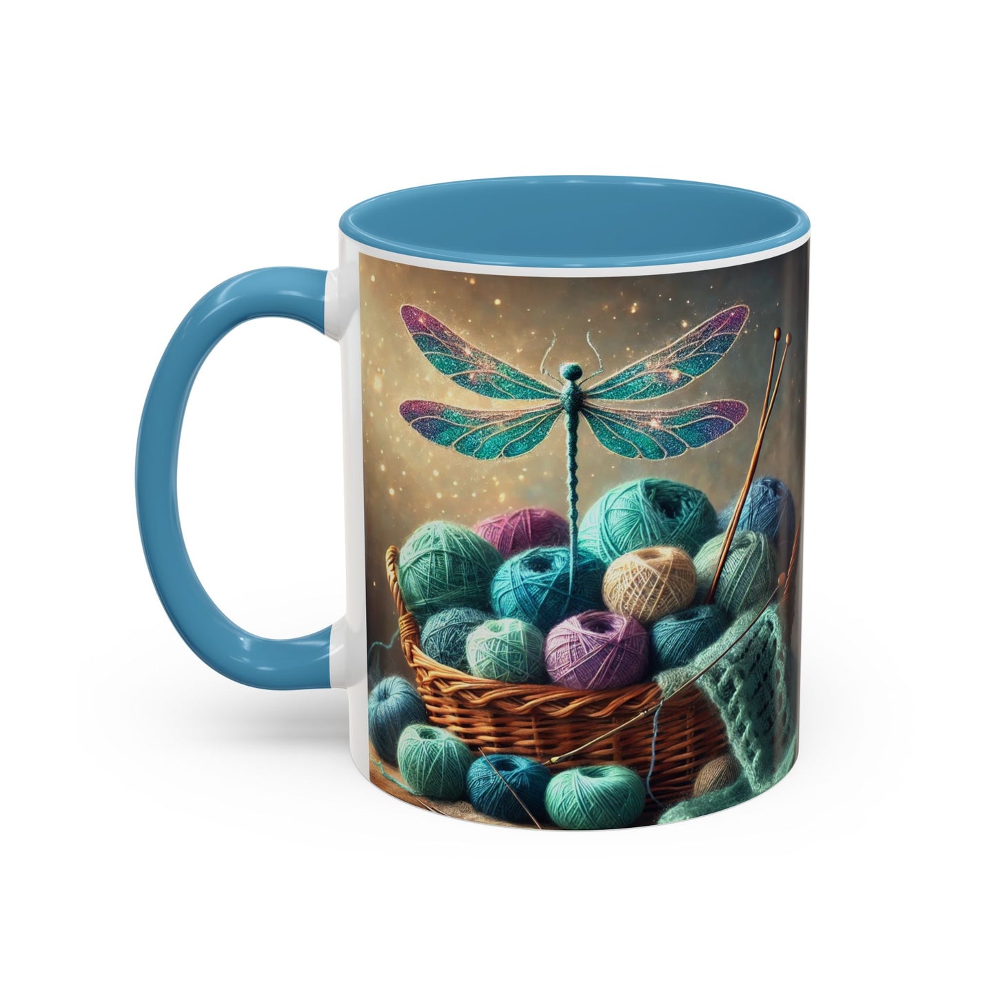 Mug - Dragonfly and Basket of Yarn