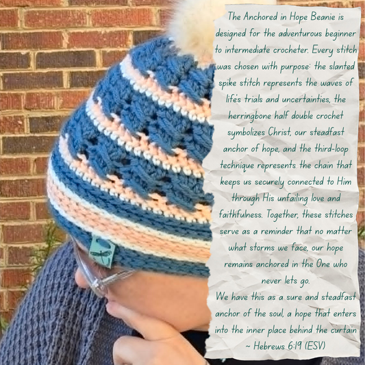 Anchored in Hope Beanie - Crochet