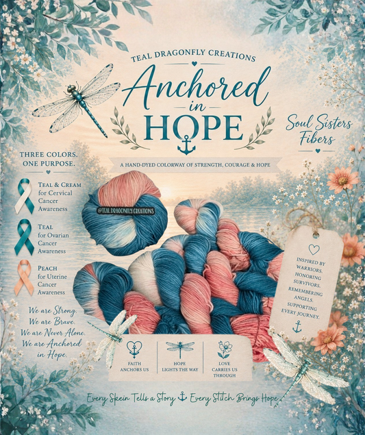 Hand-Dyed DK Minis - Anchored in Hope - Soul Sisters Fibers
