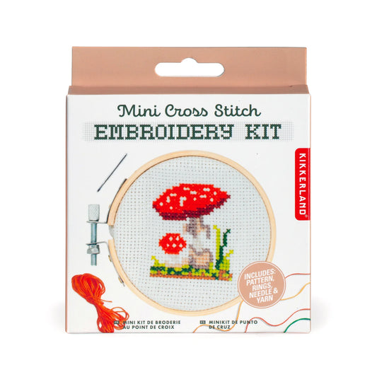 Mini Embroidery Kit - Mushroom