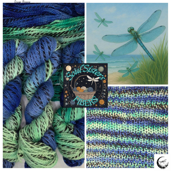 Hand-Dyed Worsted Weight "Dragonfly Wing" Zebra Wool Yarn - Soul Sisters Fibers