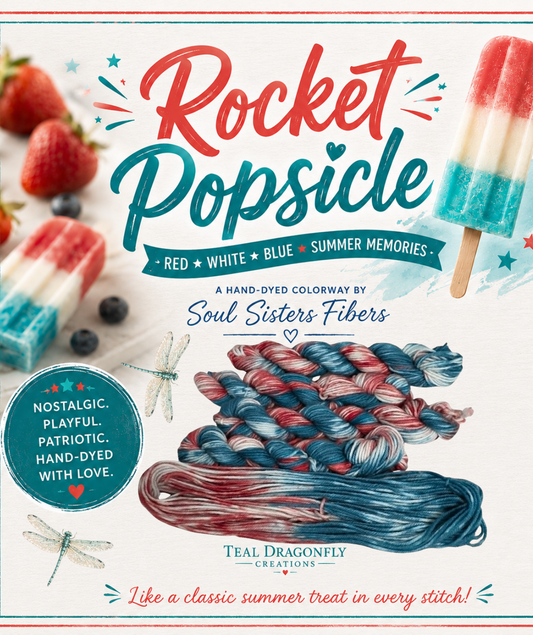Hand-Dyed DK Minis - Rocket Popsicle - Soul Sisters Fibers