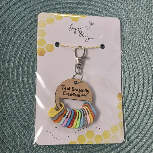 TDC Stitch Marker Holder with Keychain